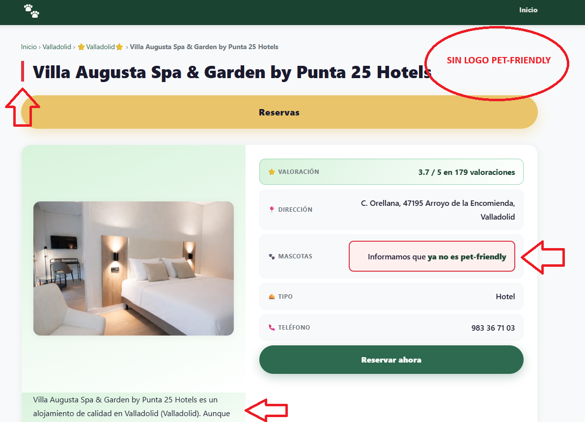 Ejemplo ficha no pet-friendly